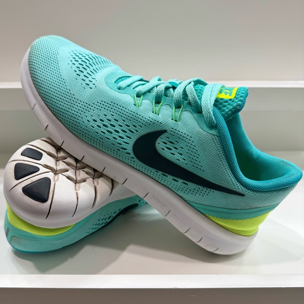 Nike Free RN GS Shoes 833993-300 Turquoise Jade Size Womens 8/ 6.5Y
